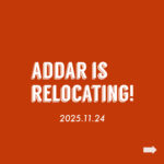 📢ADDAR移転(独立)します 📢